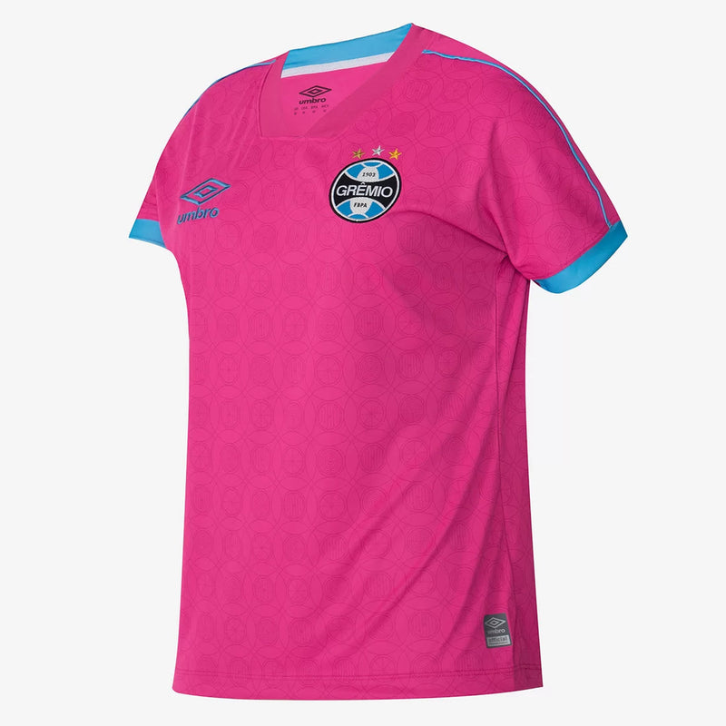 Camisa Grêmio Outubro Rosa 23/24 - Umbro Feminina Rosa