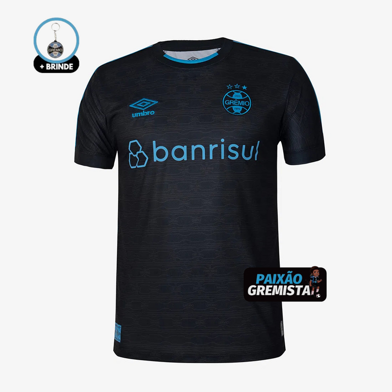 Camisa Grêmio III 23/24 - Umbro Masculina Preta