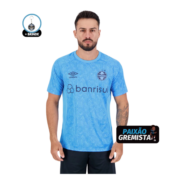 Camisa Grêmio Treino 24/25 - Umbro Masculina Azul Celeste