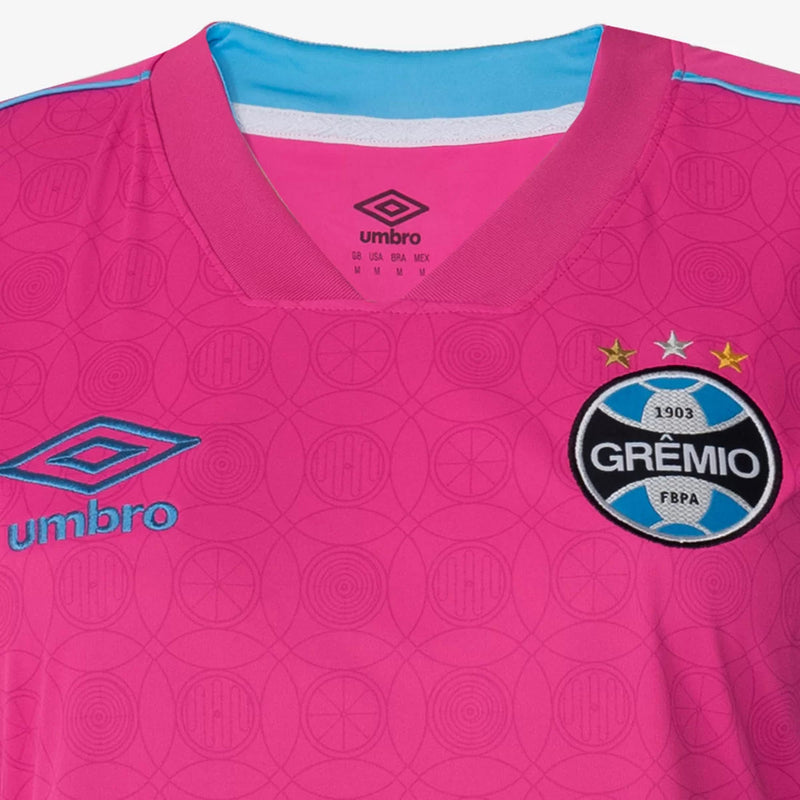 Camisa Grêmio Outubro Rosa 23/24 - Umbro Feminina Rosa