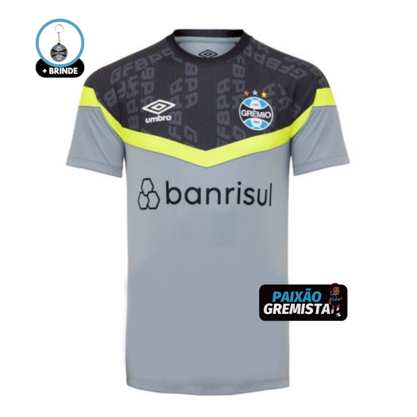 Camisa Grêmio Treino 23/24 - Umbro Masculina Cinza