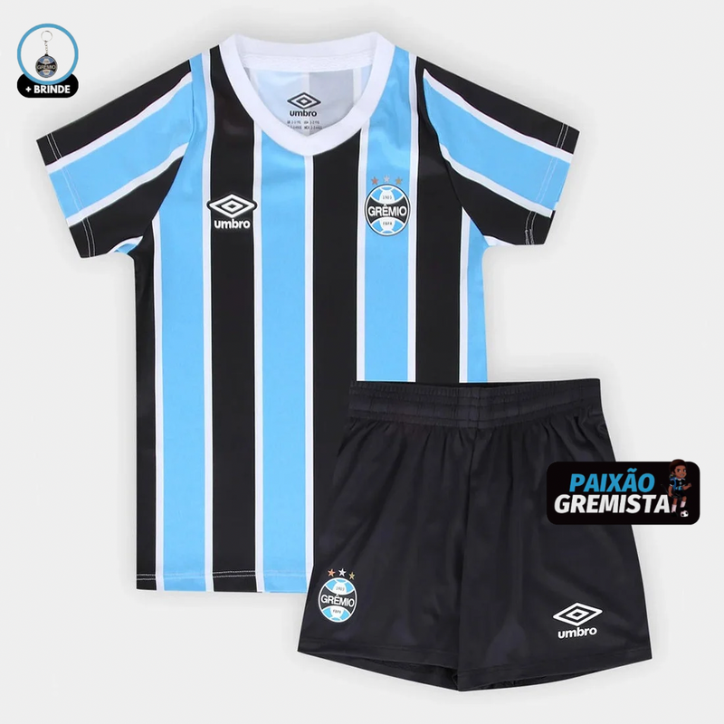 Conjunto Infantil Grêmio I 24/25 - Umbro Tricolor